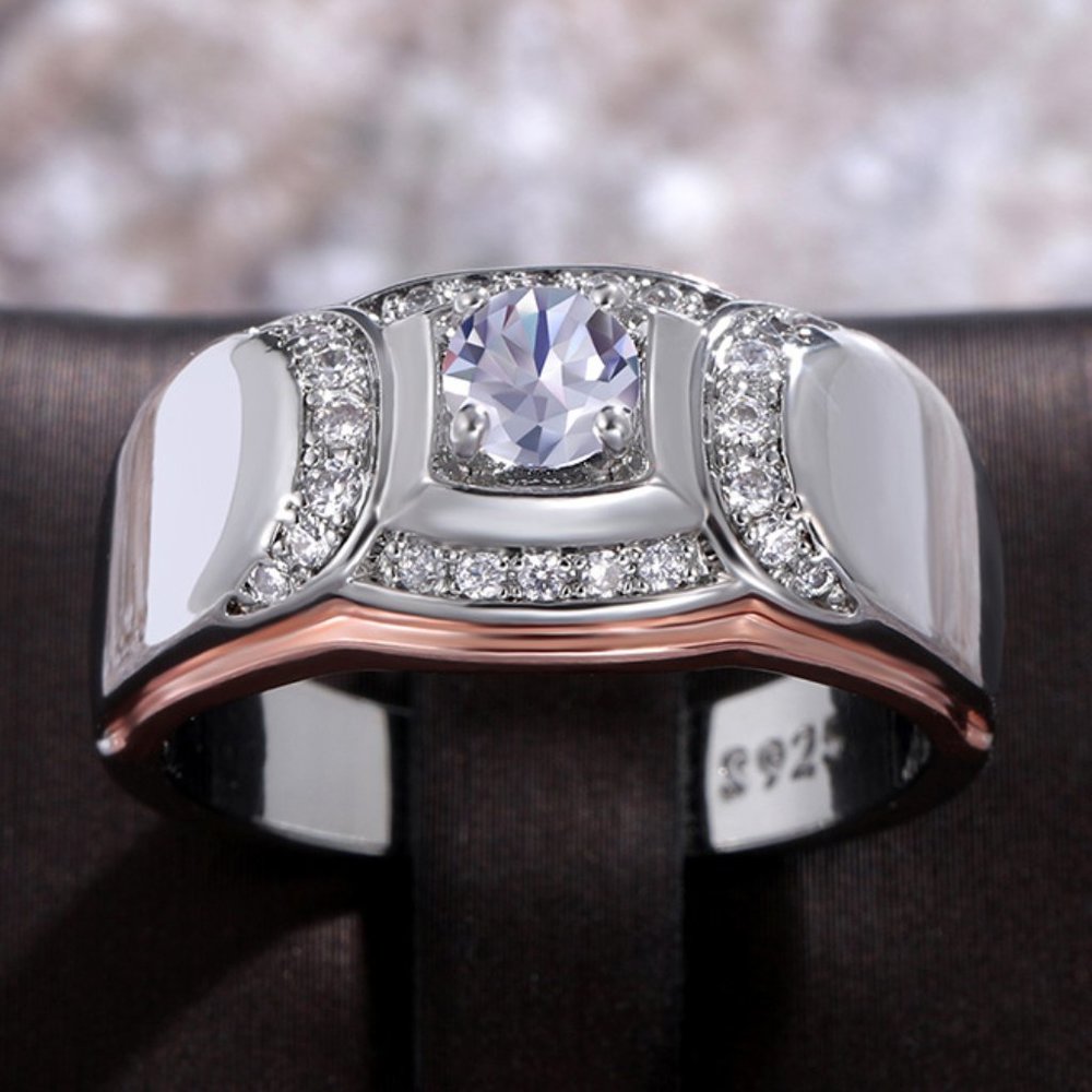 🌸Trendy Design Shiny Zircon Gem Chunky Fashion Ring for Women, MARR9233